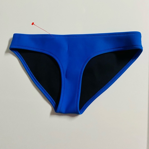 New TRIANGL Swimwear Blue Neoprene Bikini Bottom  M - Picture 4 of 6